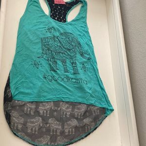 Sugar High Elephant Graphic Top woman’s size medium
